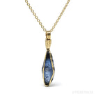 Blue Sapphire Pendant wrapped in 18Kt Gold from Sri Lanka | Venusrox