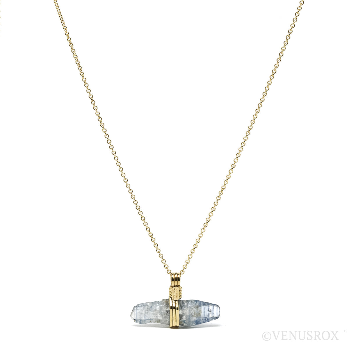 Blue Sapphire Pendant wrapped in 18Kt Gold from Sri Lanka | Venusrox