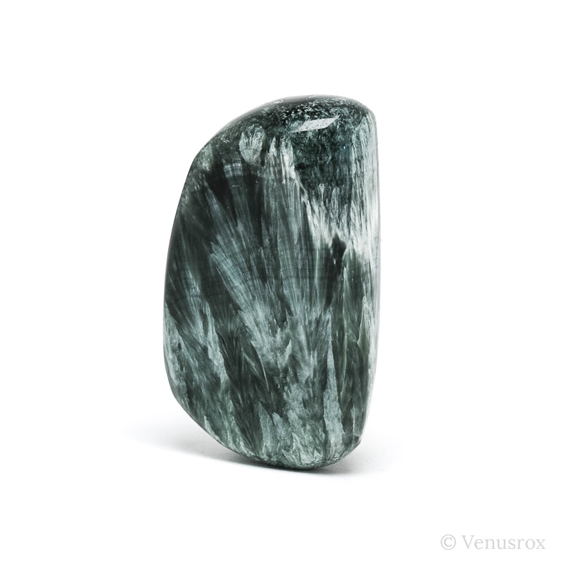 Seraphinite Polished Crystal from the Korshunovskoye Iron Scary Deposit, Irkutskaya Oblast, Siberia, Russia | Venusrox