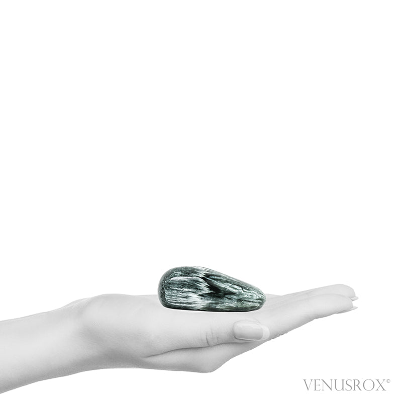 Seraphinite Polished Crystal from the Korshunovskoye Iron Scary Deposit, Irkutskaya Oblast, Siberia, Russia | Venusrox