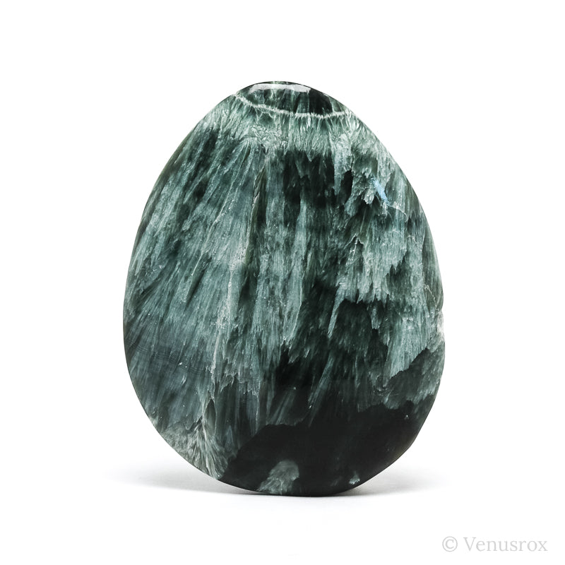 Seraphinite Polished Crystal from the Korshunovskoye Iron Scary Deposit, Irkutskaya Oblast, Siberia, Russia | Venusrox