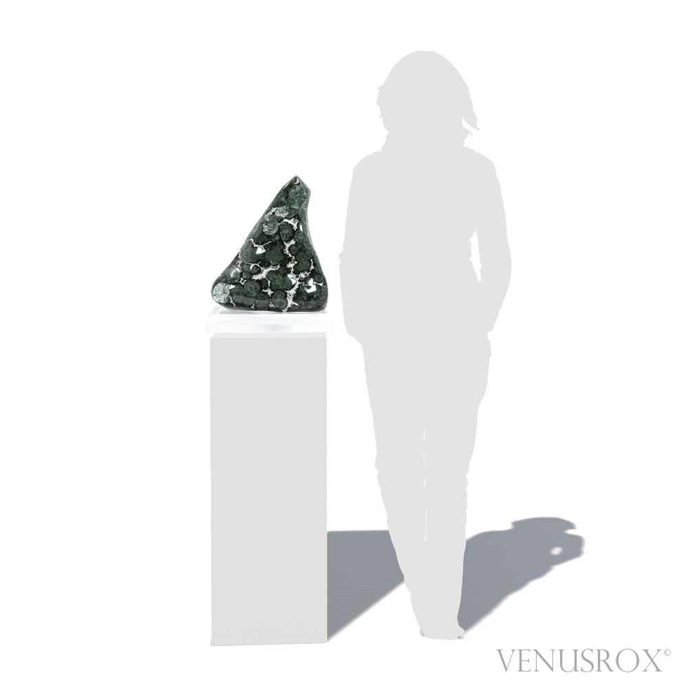 Seraphinite Polished/Natural Crystal from Korshunovskoye Iron Scary Deposit, Irkutskaya Oblast, Siberia, Russia mounted on a bespoke stand | Venusrox