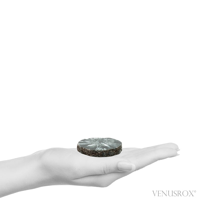 Seraphinite Polished/Natural Slice from the Korshunovskoye Iron Scary Deposit, Irkutskaya Oblast, Siberia, Russia | Venusrox