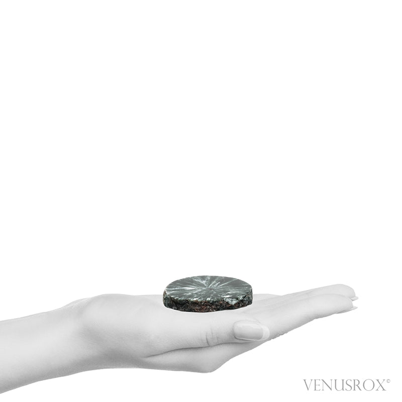 Seraphinite Polished/Natural Slice from the Korshunovskoye Iron Scary Deposit, Irkutskaya Oblast, Siberia, Russia | Venusrox