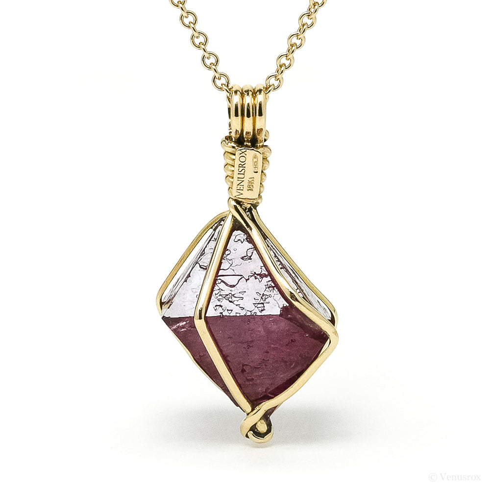 Spinel Natural Crystal Pendant wrapped in 18Kt Gold from Mogok Township, Pyin-Oo-Lwin District, Mandalay Region, Myanmar (Burma) | Venusrox