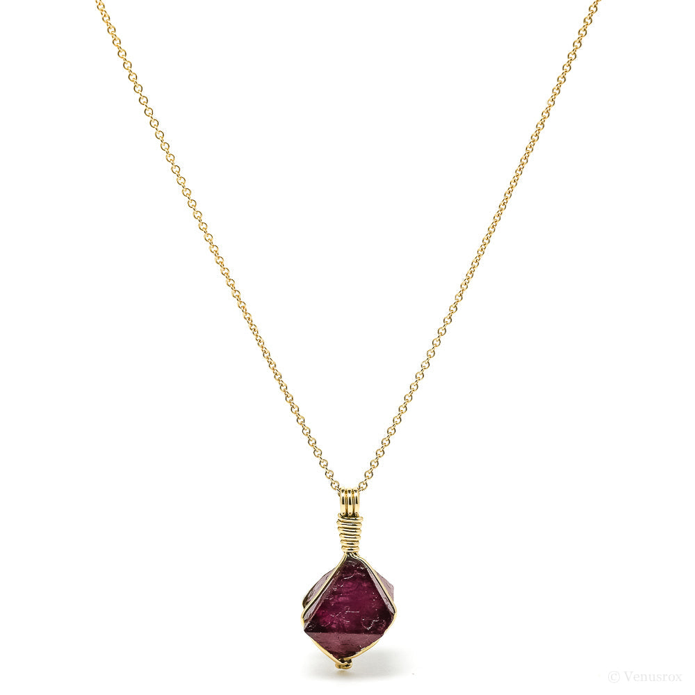Spinel Natural Crystal Pendant wrapped in 18Kt Gold from Mogok Township, Pyin-Oo-Lwin District, Mandalay Region, Myanmar (Burma) | Venusrox