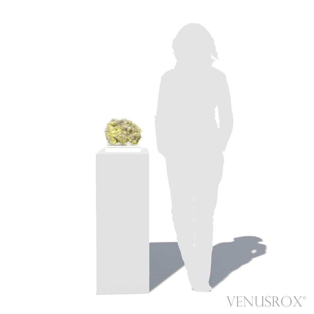 Sulphur with Celestite Natural Specimen from the Machów Mine, Tarnobrzeg, Subcarpathian Voivodeship, Poland mounted on a bespoke stand | Venusrox