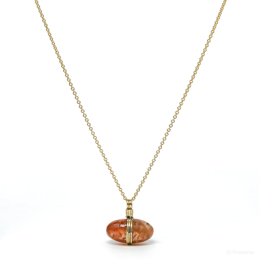 Sunstone Pendant wrapped in 18Kt Gold from India | Venusrox