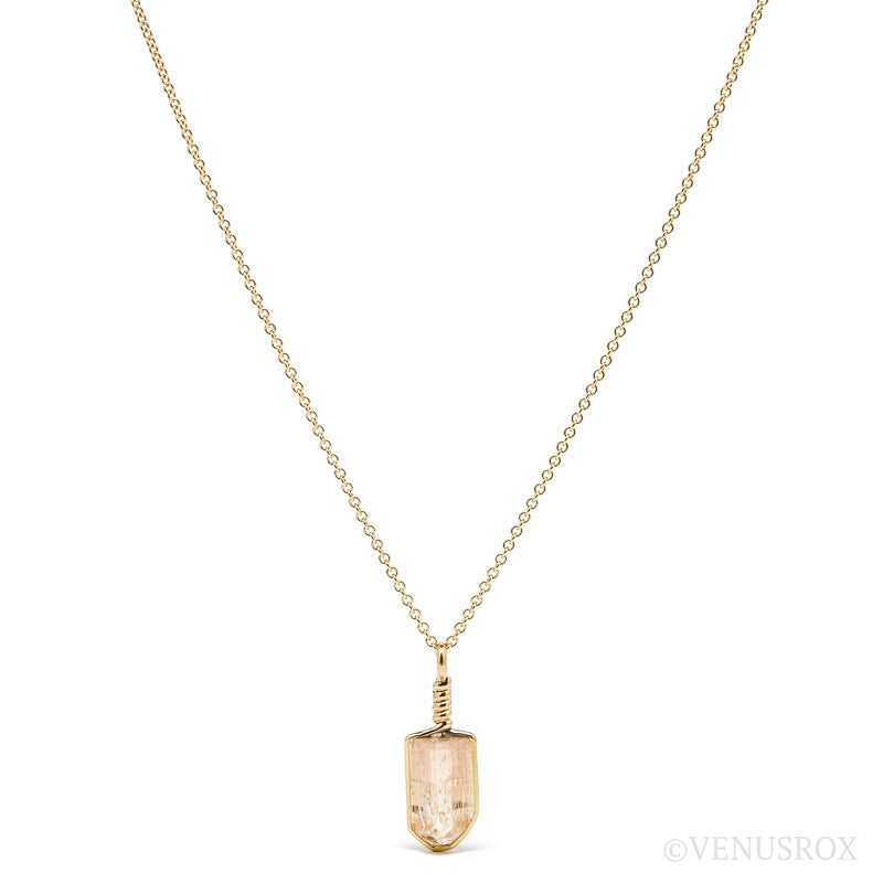 Imperial Topaz Natural Crystal Pendant from Rodrigo Silva District, Ouro Preto, Minas Gerais, Brazil