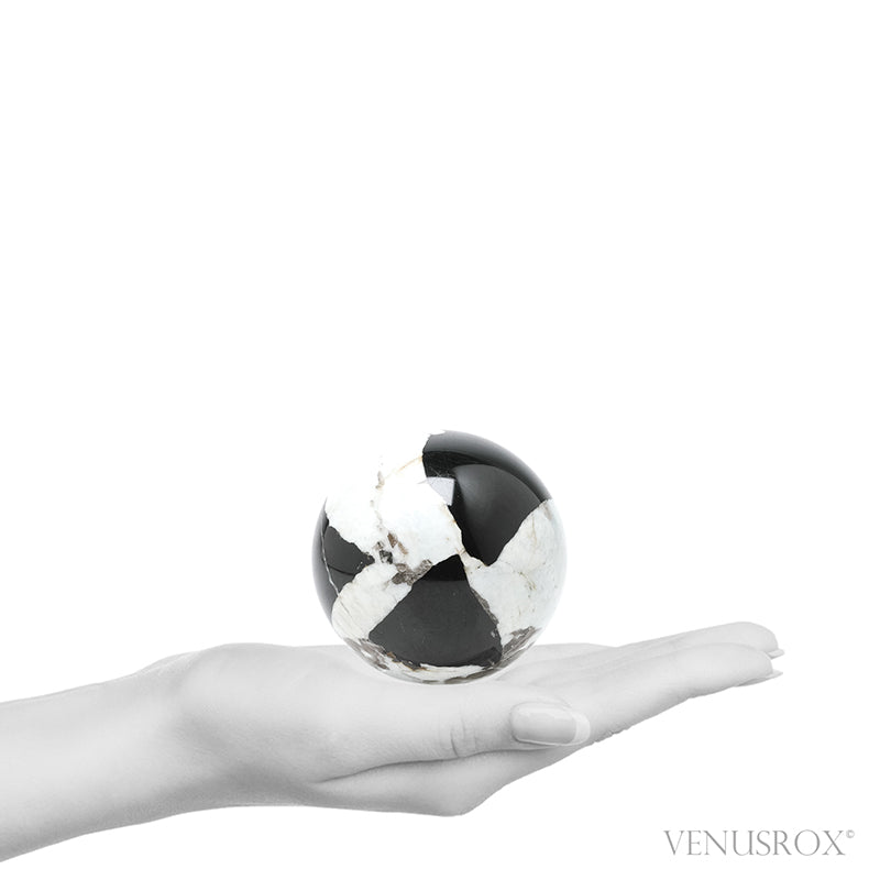 Black/Pink Tourmaline & Feldspar in Albite Sphere from Siberia, Russia | Venusrox