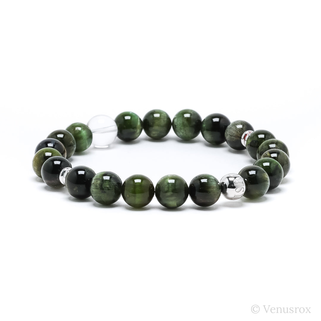 Green Cats Eye Tourmaline Bracelet from Brazil | Venusrox