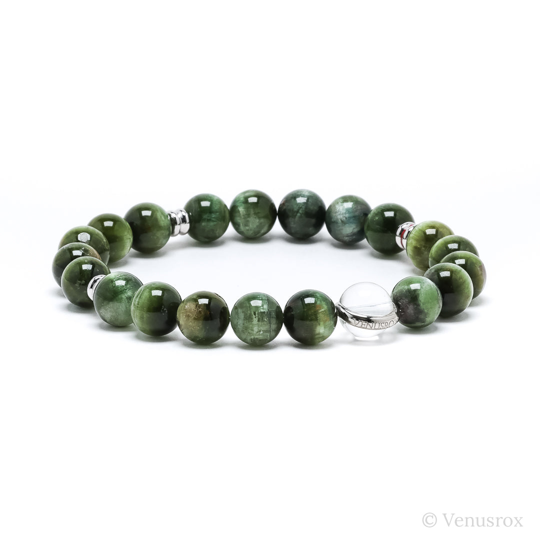 Green Cats Eye Tourmaline Bracelet from Brazil | Venusrox