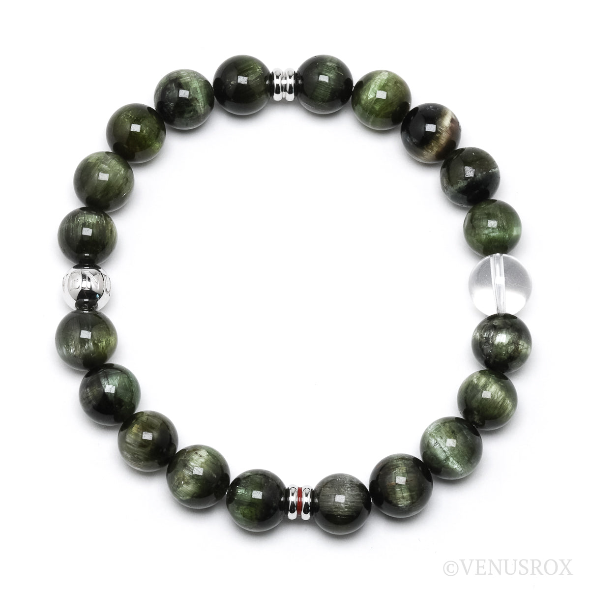 Green Cats Eye Tourmaline Bracelet from Brazil | Venusrox