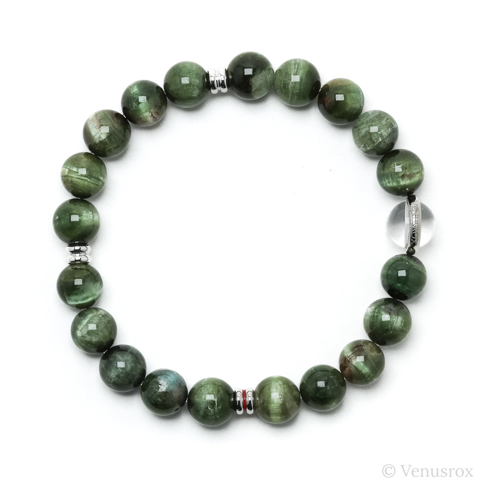 Green Cats Eye Tourmaline Bracelet from Brazil | Venusrox