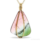Pink/Green Tourmaline Polished Crystal Pendant from Brazil | Venusrox