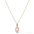 Pink Tourmaline Pendant wrapped in 18Kt Gold from Brazil | Venusrox