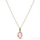 Pink Tourmaline Pendant wrapped in 18Kt Gold from Brazil | Venusrox