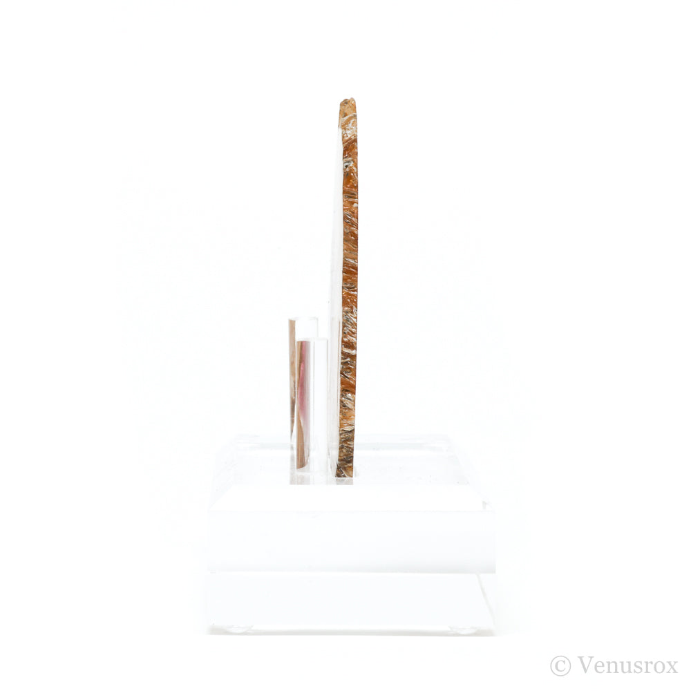 Pink Tourmaline with Mica Polished Slice from the Malkhan Pegmatite Field, Krasnyi Chikoy, Chitinskaya Oblast, Transbaikal, Eastern Siberia, Russia mounted on a bespoke stand | Venusrox
