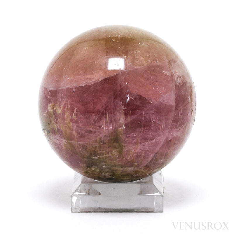 Pink/Yellow Cats Eye Tourmaline Sphere from Russia | Venusrox