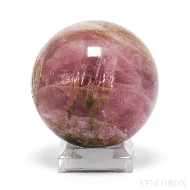 Pink/Yellow Cats Eye Tourmaline Sphere from Russia | Venusrox