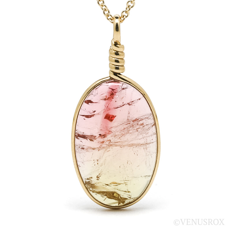 Pink/Yellow Tourmaline Pendant from Russia | Venusrox