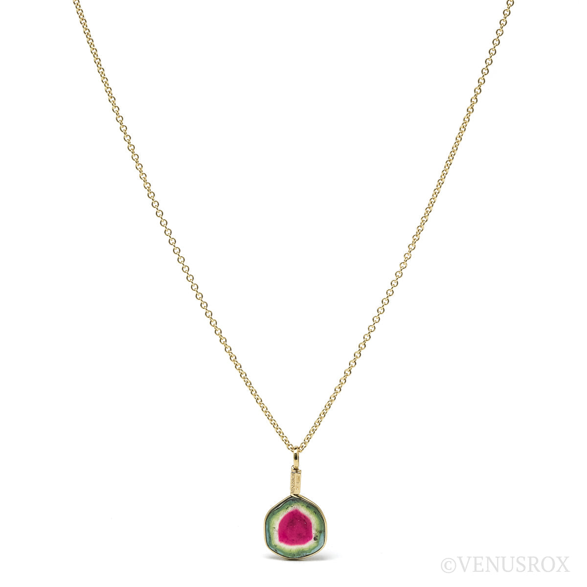 Watermelon Tourmaline Pendant from the Pederneira Mine, Brazil | Venusrox