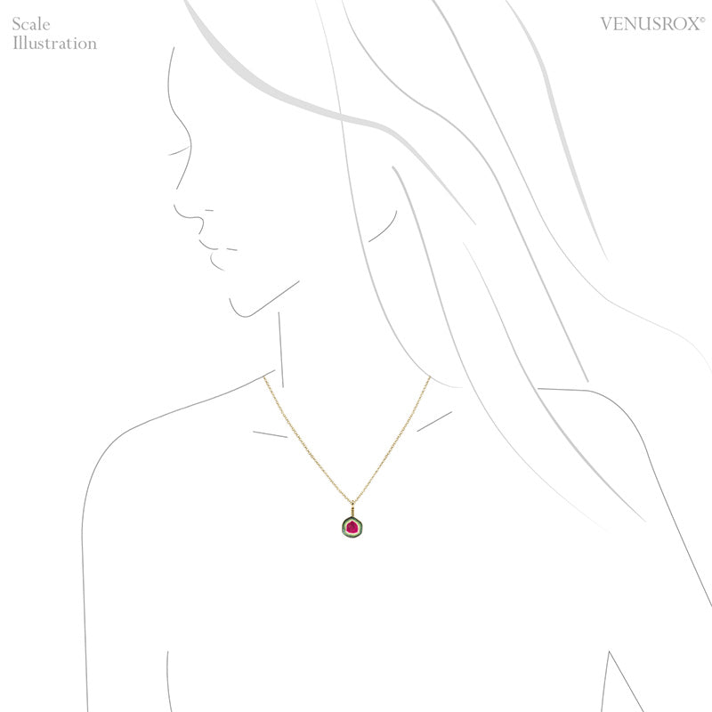 Watermelon Tourmaline Pendant from the Pederneira Mine, Brazil | Venusrox