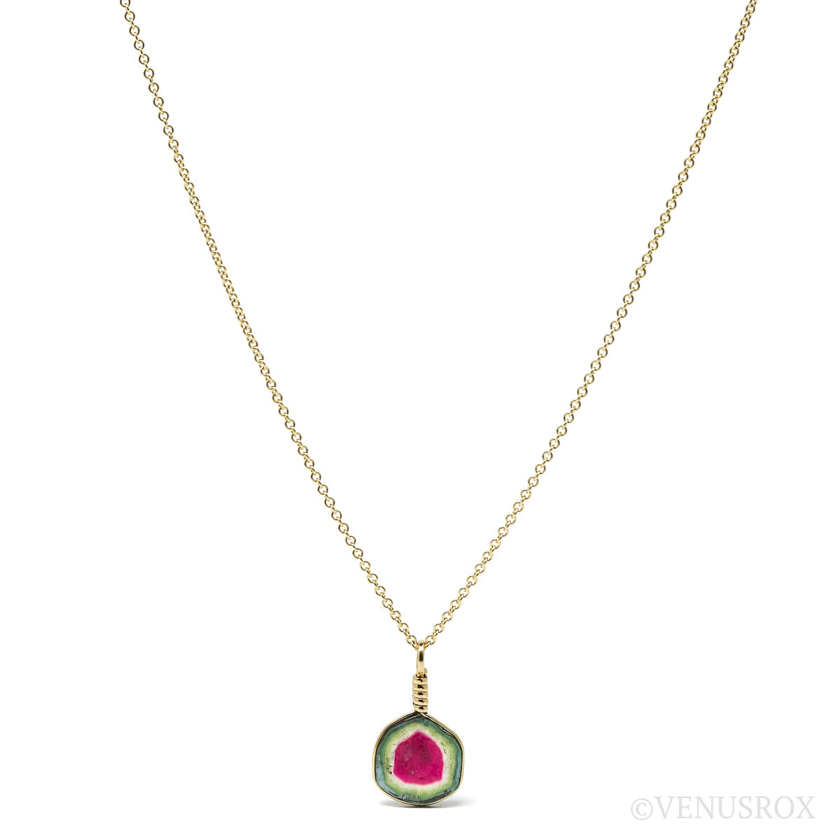 Watermelon Tourmaline Pendant from the Pederneira Mine, Brazil | Venusrox